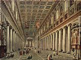 Famous Maggiore Paintings - Interior of the Santa Maria Maggiore in Rome